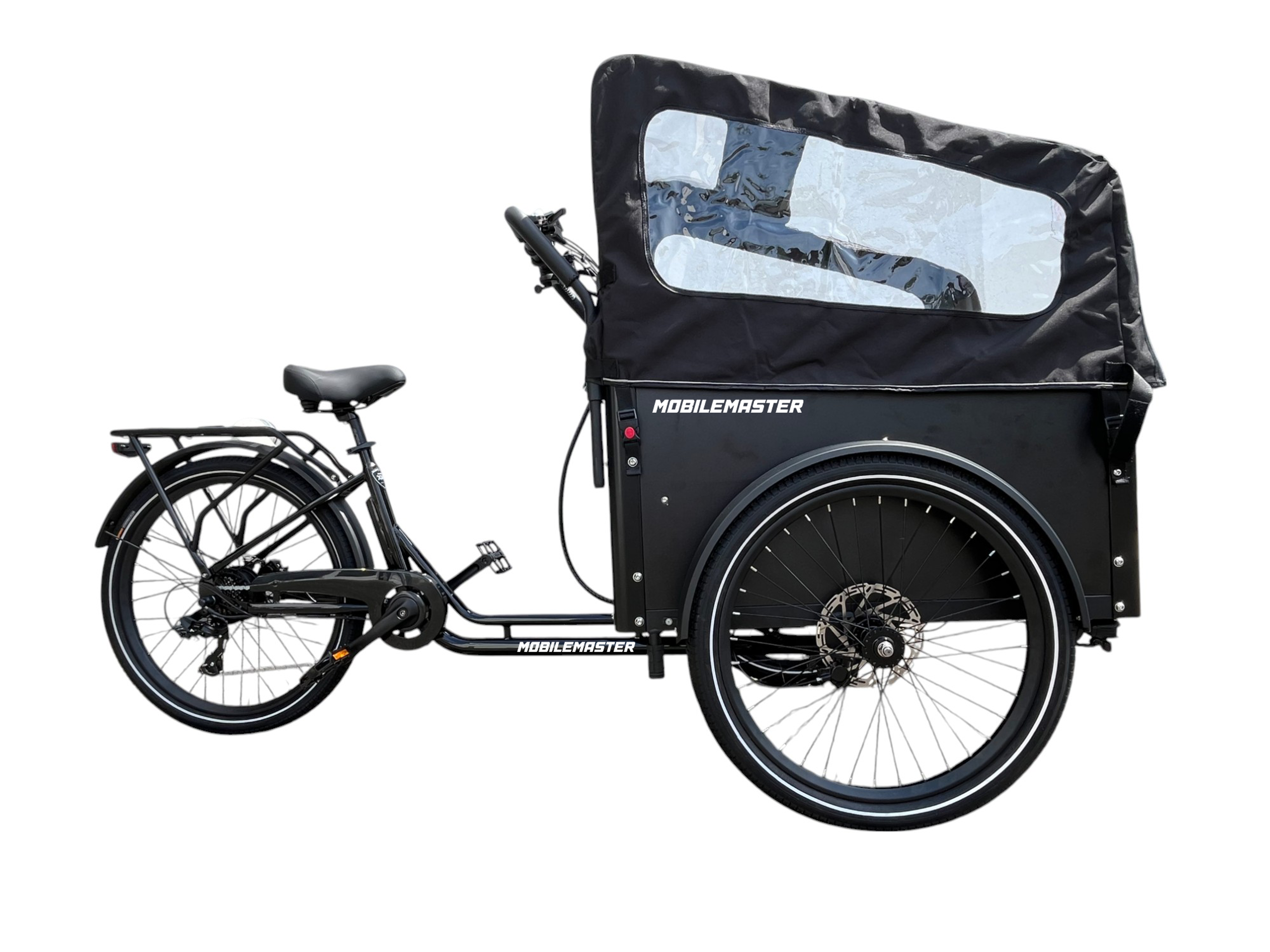 EcoMover Elektrodreirad Lastenrad Cargobike 26 Zoll 500Wh Akku